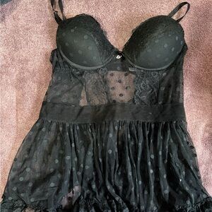 Elegant Black Lace Lingerie Set